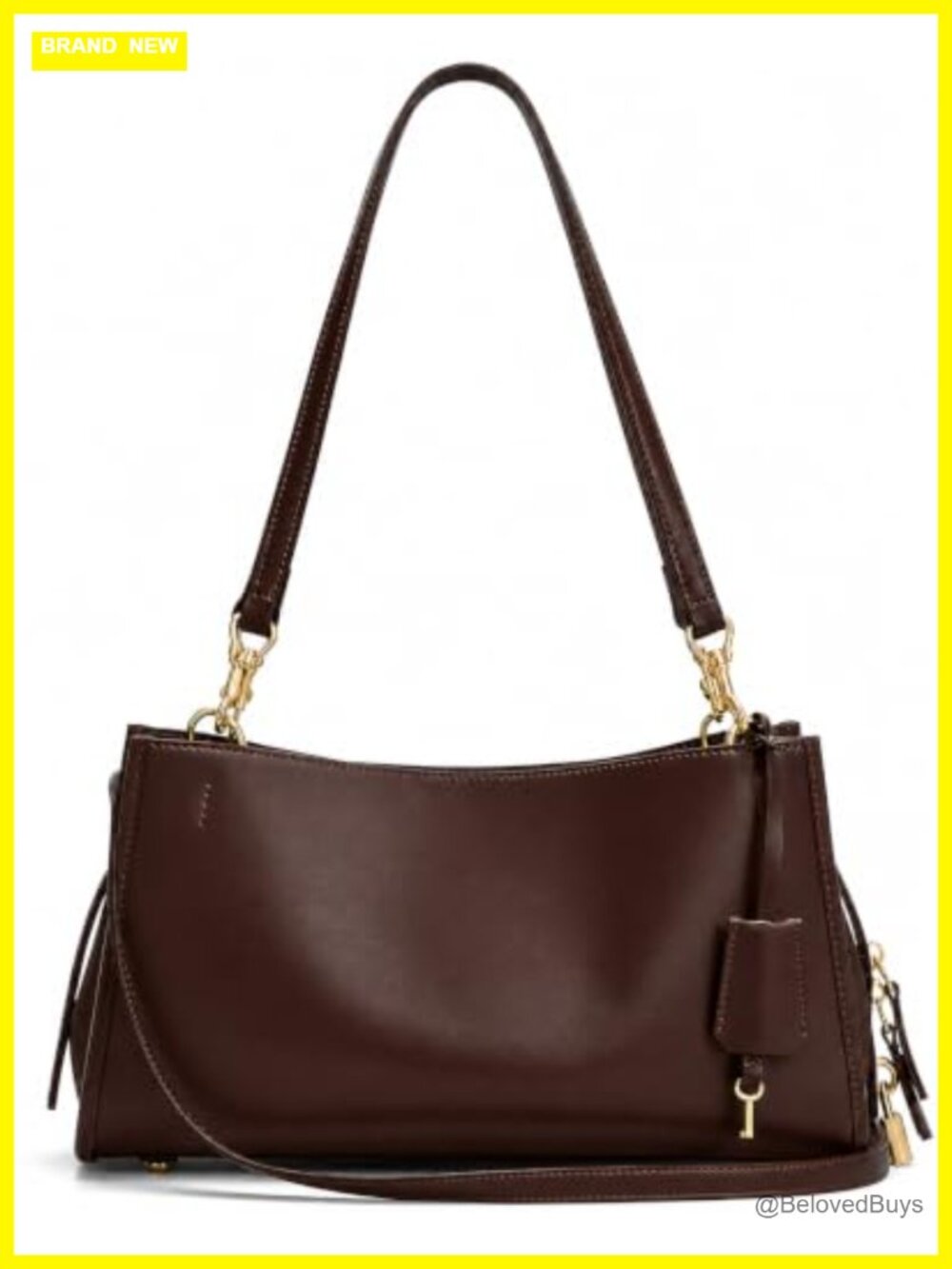 Vintage PU Leather Hobo Shoulder Bag with Lock and Multi-Pocket